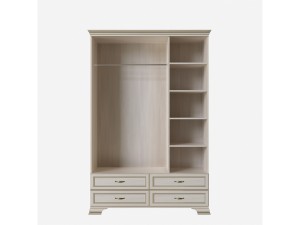 Шкаф трёхдверный с зеркалом и ящиками Сиена