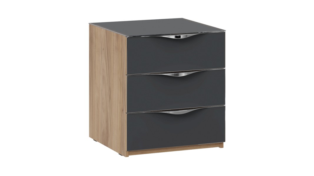 Тумба прикроватная 3 ящика Глосс