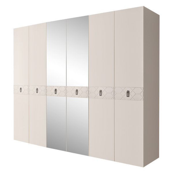 Шкаф шестидверный с зеркалами Bogemia-Farfalle