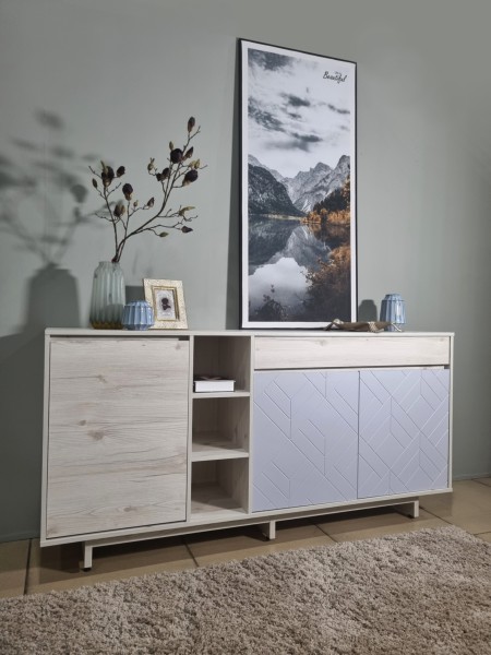 Комодино MODERNO-1800, Сосна Лапландия, Ф-2 Панна-Кота