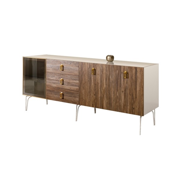 Комод для гостиной со стеклянной дверью 2100 Bogemia Wood