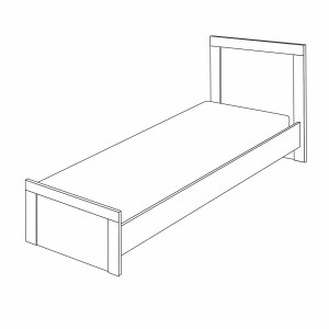 Кровать с ортопедическим основанием 900 Вега Скандинавия