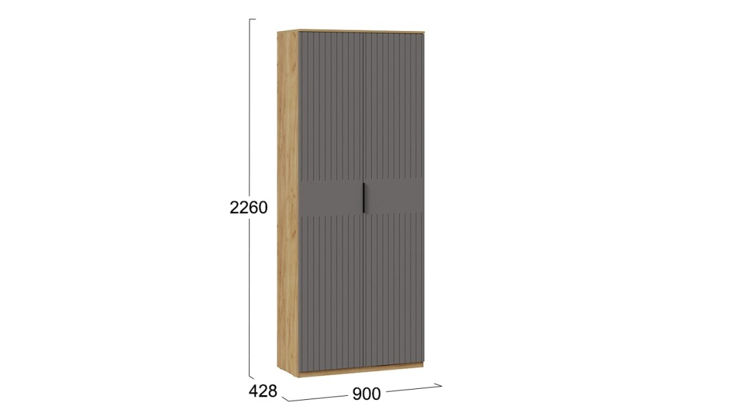 Шкаф двухдверный комбинированный Исп.2 Хилтон