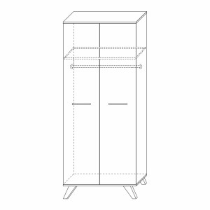 Шкаф двухдверный Вега Скандинавия