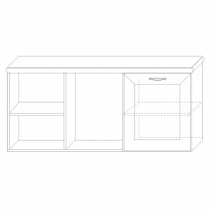 Полка навесная (мод.4) Сиена