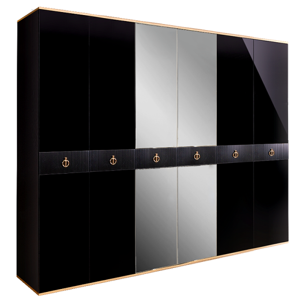 Шкаф шестидверный с зеркалами Римини Соло
