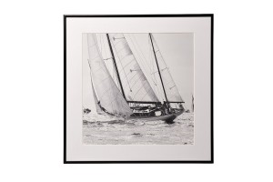 Постер "Парусник-2" 40х40см,паспарту,багет алюм.черн. 54STR-SEA2