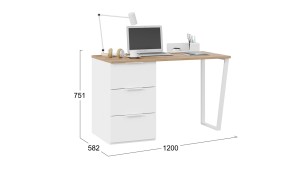 Стол письменный с тумбой универсальной Порто