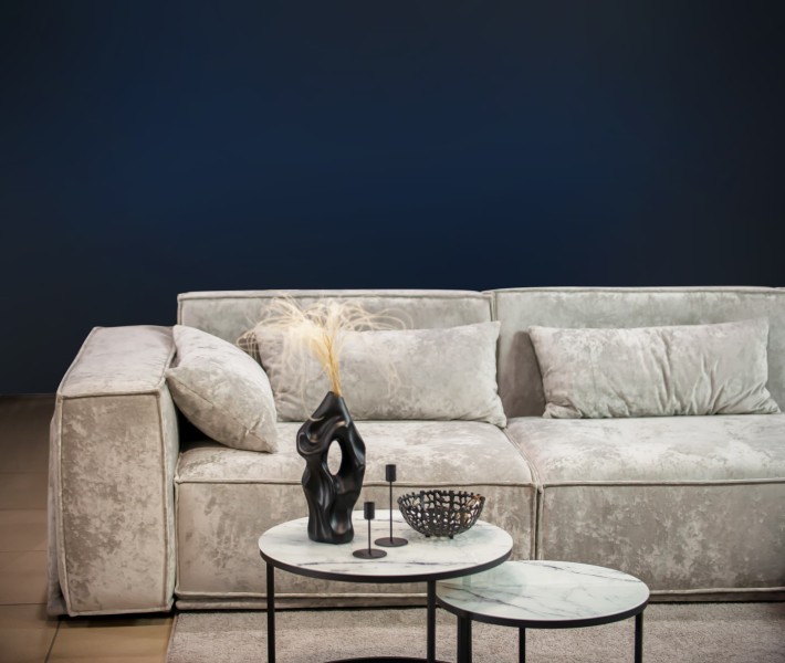 Диван-кровать трехместный с боковинами и оттоманкой Беленс